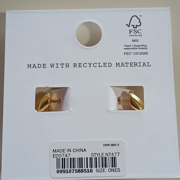 🌟NEW🌟❤️Madewell❤️Mini Chunky Donut Hoop Earrings 💥💥 - Picture 5 of 9